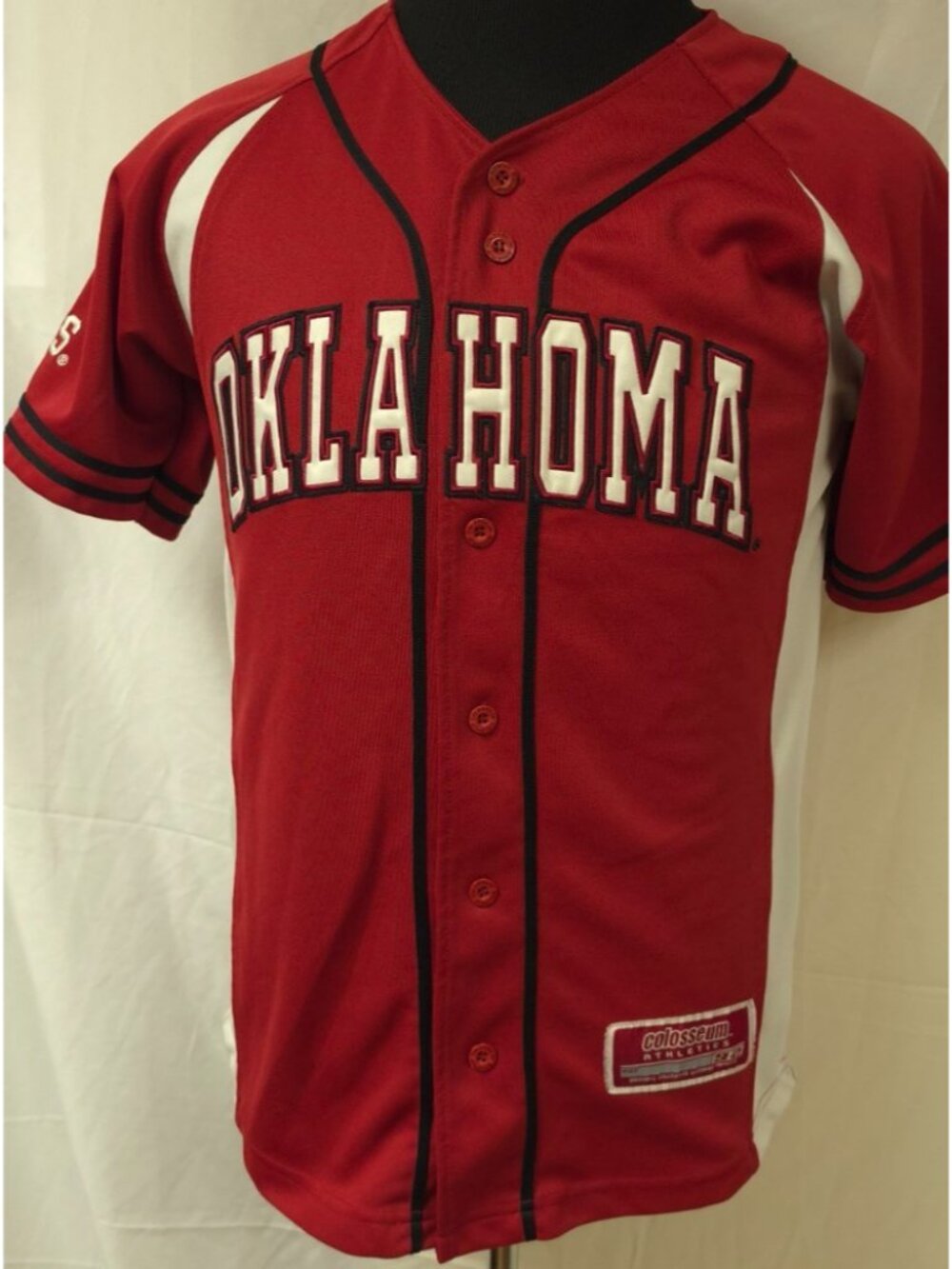 Oklahoma Sooners OU Colosseum Athletics Football Jersey Red White Youth (L)16/18